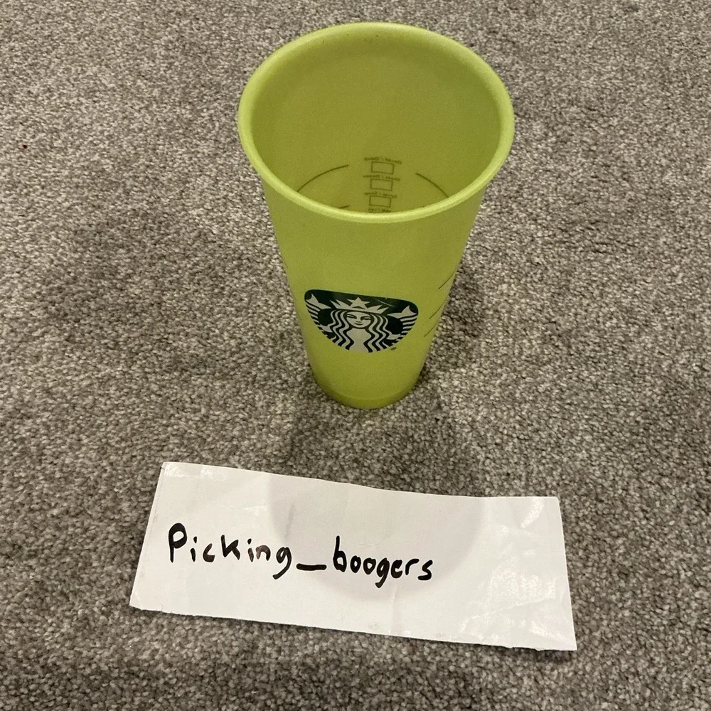 Starbucks Reusable Cold‎ Cups With One Lid, Lot Of 9! 24oz
